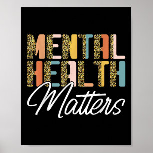 Póster Leopard Mental Health S Human Brain Illness Awaren