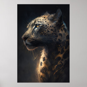 Póster Leopard Portrait Animal Nature Wildlife Dardlife P