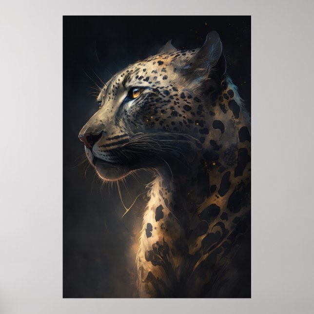 Póster Leopard Portrait Animal Nature Wildlife Dardlife P (Frente)