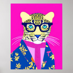 Póster Leopard Print, Leopard Gift, Leopard art, Leopard