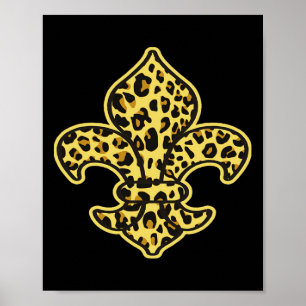 Póster Leopard Print Moda de moda Moda Animal Pattern Fle