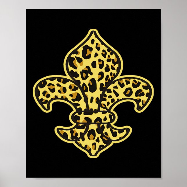 Póster Leopard Print Moda de moda Moda Animal Pattern Fle (Frente)