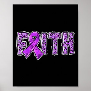 Póster Leopard Print Purple Ribbon Faibon Sobredosis de d