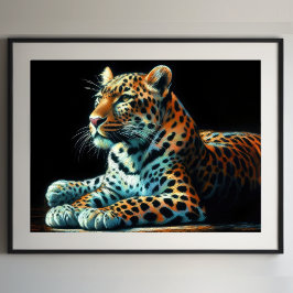 Póster Leopardo de dibujo de pato duro II