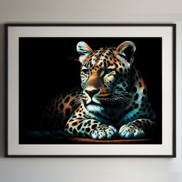Póster Leopardo de dibujo de pato duro III