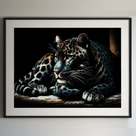Póster Leopardo de dibujo del pato duro IV