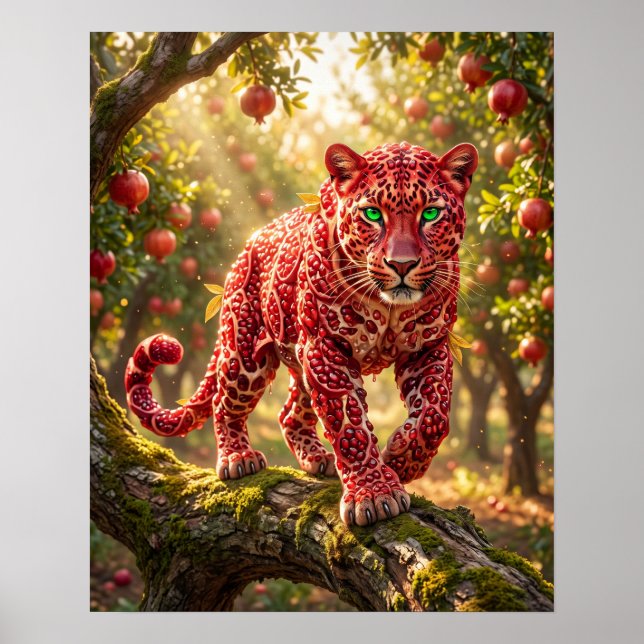 Póster Leopardo de Granada Rubí  (Frente)