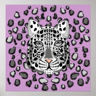 Póster Leopardo de la nieve