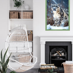 Póster Leopardo de la nieve