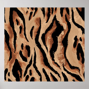 Póster Leopardo del tigre: sin foco de piel animal