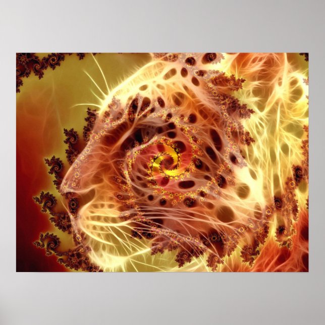 Póster Leopardo dorado - (Frente)