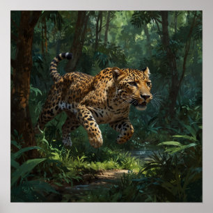 Póster Leopardo en la jungla