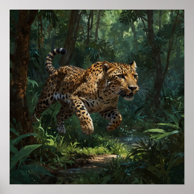 Póster Leopardo en la jungla (Frente)