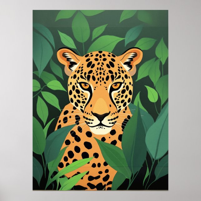 Póster Leopardo en la jungla (Frente)