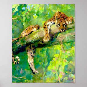 Póster Leopardo en un árbol por Arthur Wardle