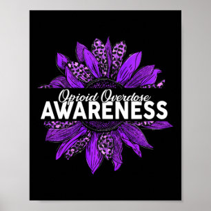 Póster Leopardo Sunflower Opioide Sobredosis Conciencia P