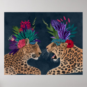 Póster Leopardos de casas calientes Un par