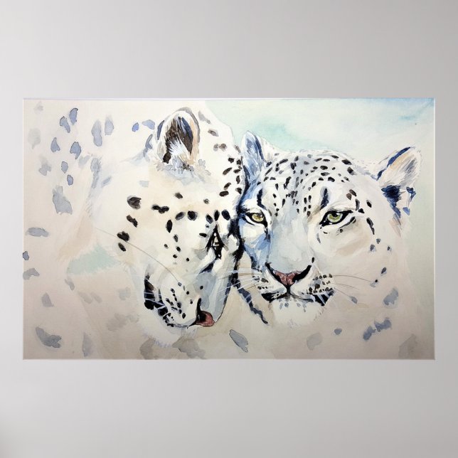 Póster Leopardos de la nieve (Frente)