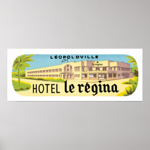 Póster Leopoldville Hotel Le Regina