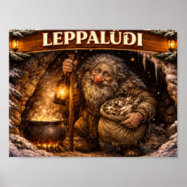 Póster Leppaludi Icelandic Yule Lad