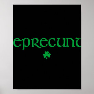 Póster Lepre Día de San Patricio Mujer Lepre Trébol Irlan