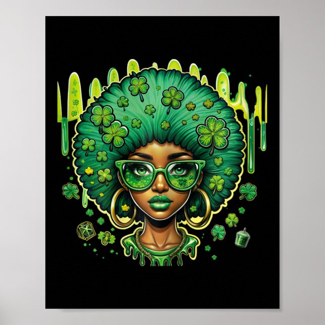 Póster Leprechaun Black St Patric (Frente)