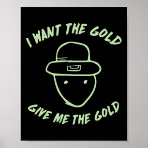 Póster Leprechaun Boceto Amateur Meme Irlandés Divertido
