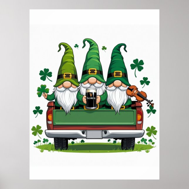 Póster Leprechaun Shamrock irish (Frente)