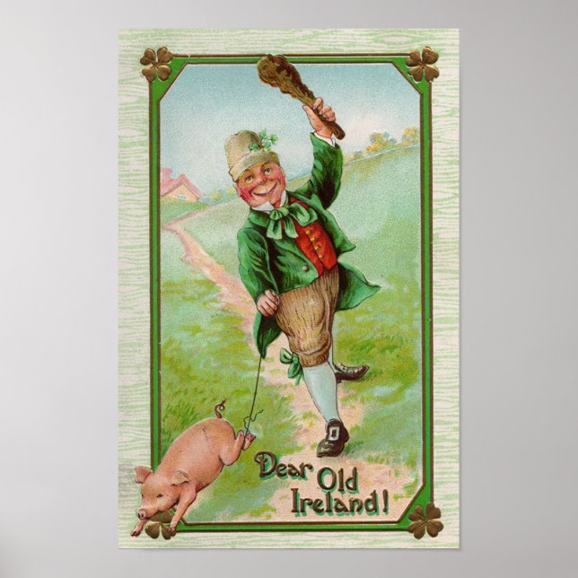 Póster Leprechaun y el Día de San Patricio (Frente)