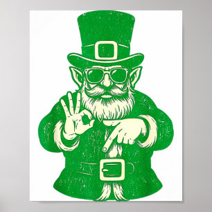 Póster Leprechauns Divertidos Dicen 6 7 Seis Siete Día De