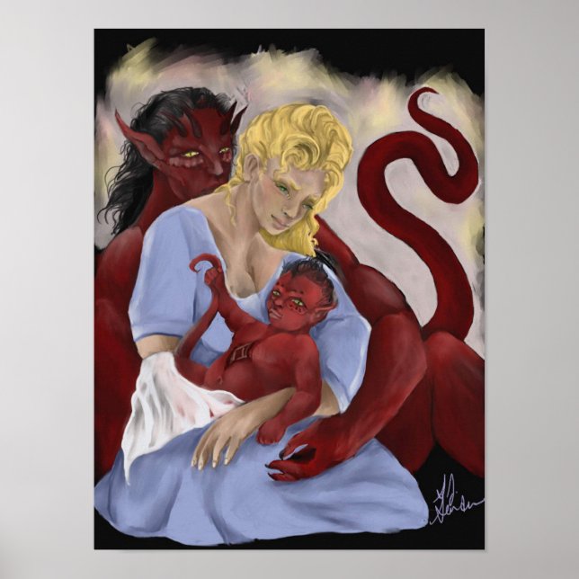 Póster Lerix, Cara and Evol (Frente)