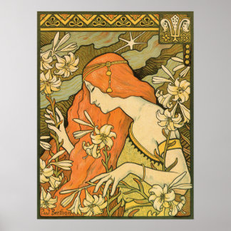Póster L'Ermitage Francesa en el campo de las flores