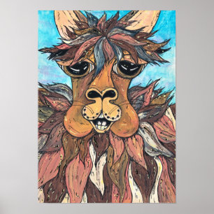 Póster Leroy the Llama Print