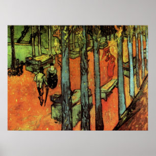 Póster Les Alyscamps, Hojas de Otoño por Vincent van Gogh
