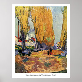 Póster Les Alyscamps por Van Gogh. Paisaje otoñal