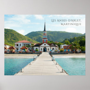 Póster Les Anses-d'Arlet Martinica Paisaje Costero Escéni