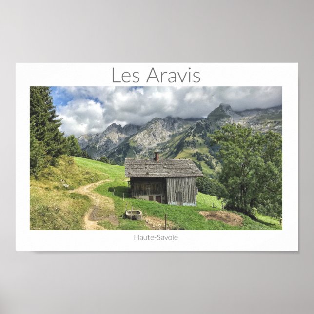 Póster Les Aravis - Alta Saboya, Poster de los Alpes fran (Frente)