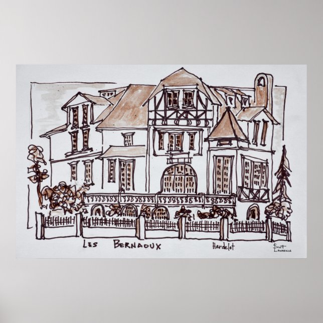 Póster Les Bernaoux | Neufchatel Hardelot, Francia (Frente)