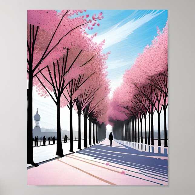 Póster Les Champs-Élysées fleuris (Frente)