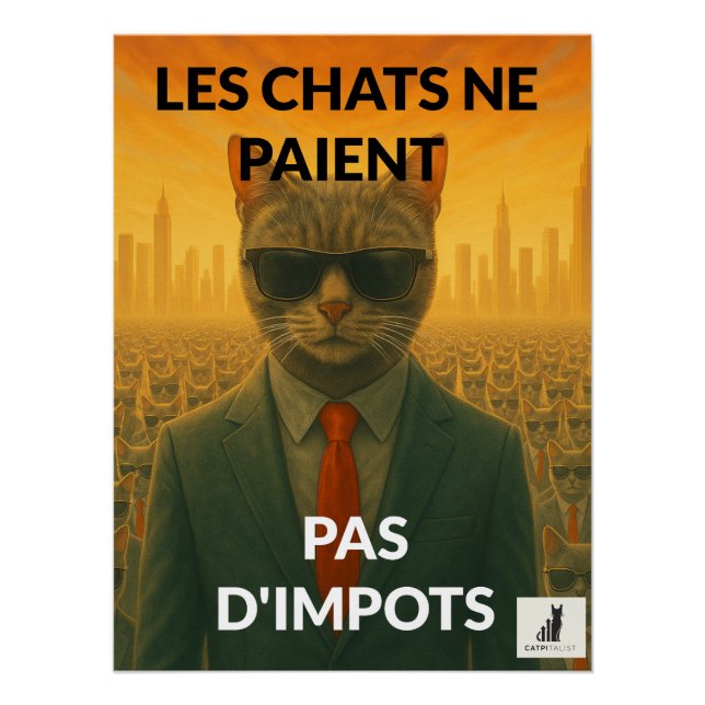 Póster Les Chats Ne Paient Pas d'Impôts (Anverso)