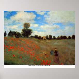 Póster Les Coquelicots de Claude Monet