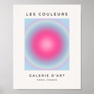 Póster Les Couleurs 08 Gradiente Aura Azul Y Rosa
