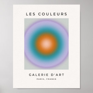 Póster Les Couleurs 10 Aura de gradiente colorido brillan
