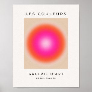 Póster Les Couleurs 12 Gradiente Naranja Y Rosa