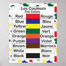 Les Couleurs Poster