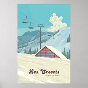 Póster Les Crosets Portes du Soleil Suiza Esquí