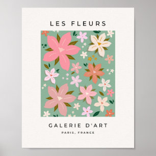 Póster Les Fleurs 07 Abstract Flowers Green Rubor Floral