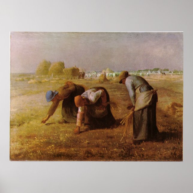 Póster Les Glaneuses 1857 por Jean-Francois Millet (Frente)