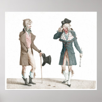 Póster Les Incroyables - Caricatura francesa Carle Vernet