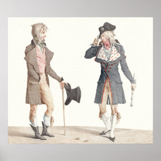 Póster Les Incroyables - Reproducción de grabado de verne
